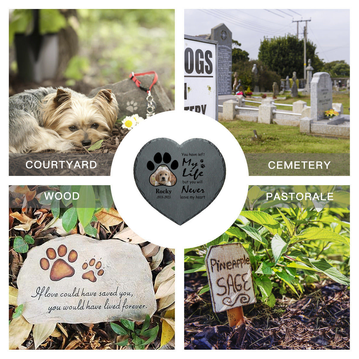 Heart Shaped Pet Monument A001